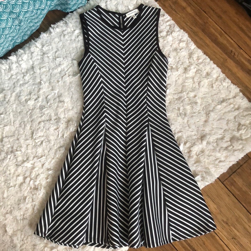 Black and White Striped Dress